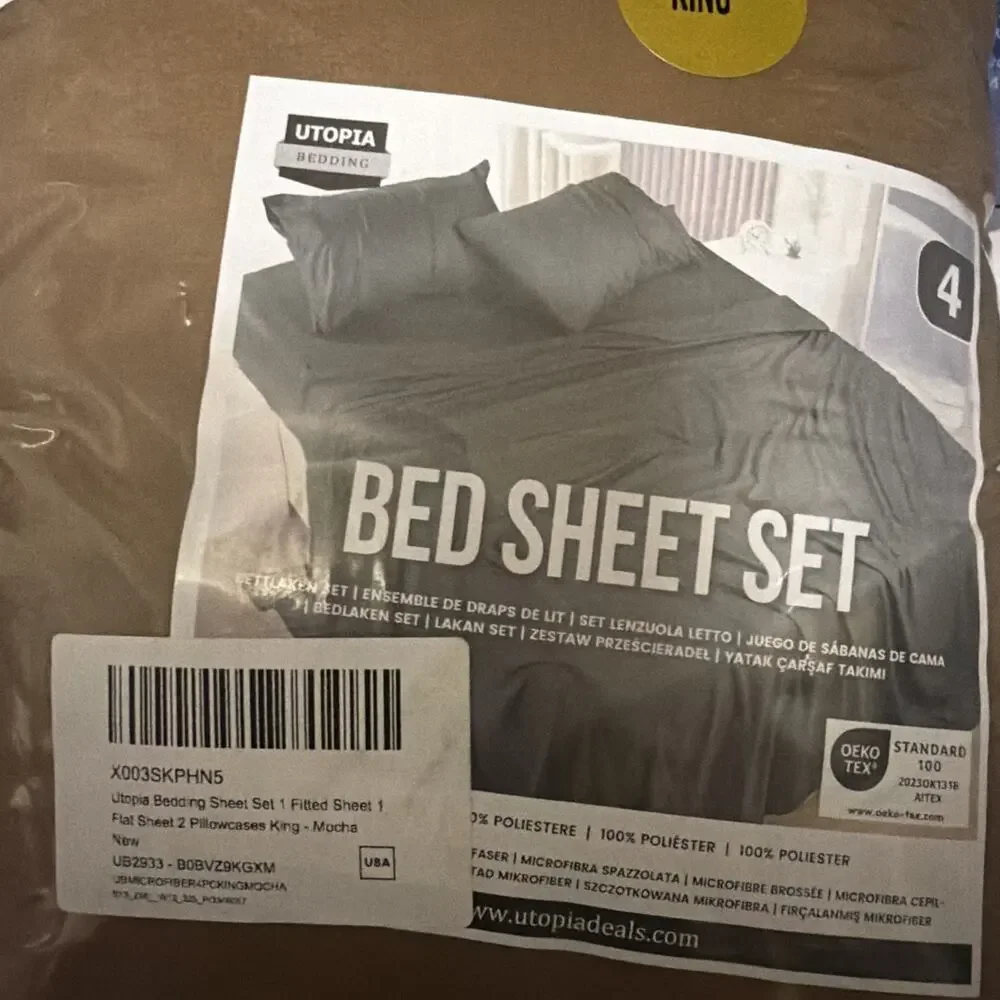 King Sheets Set, 4 Pieces 16